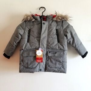 Boys 2T Canadiana Gray Winter Parka New With Tags